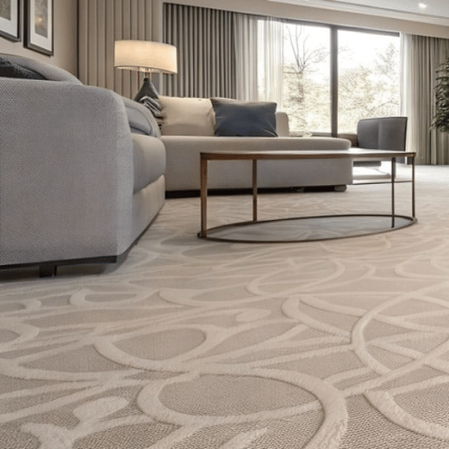 Carpet flooring samples including wool, nylon, and patterned styles
